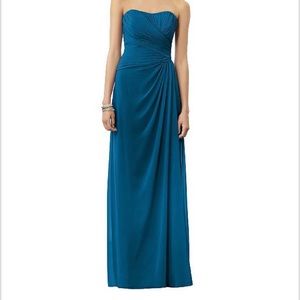 After Six Long Bridesmaid Dress - 6690 - Ocean Blue - Luxe Chiffon - Sz 12